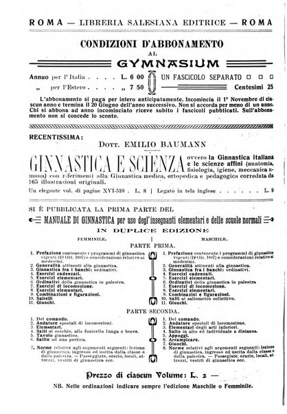 Gymnasium periodico letterario-didattico per le scuole secondarie