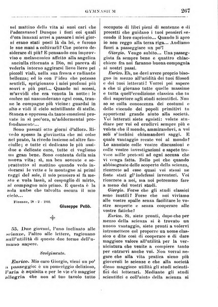 Gymnasium periodico letterario-didattico per le scuole secondarie