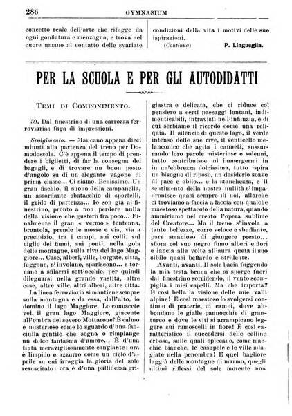 Gymnasium periodico letterario-didattico per le scuole secondarie