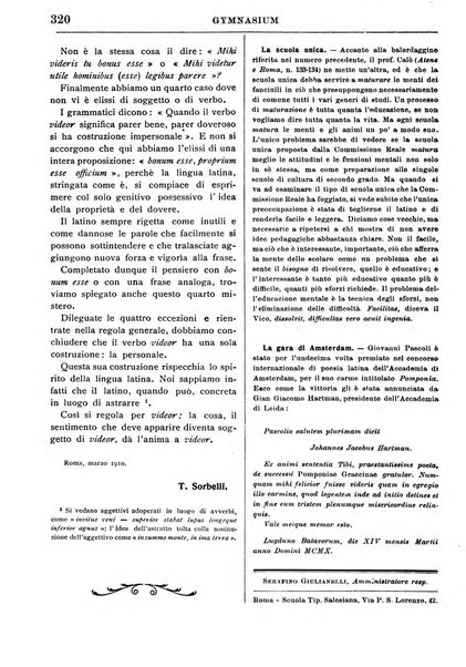 Gymnasium periodico letterario-didattico per le scuole secondarie