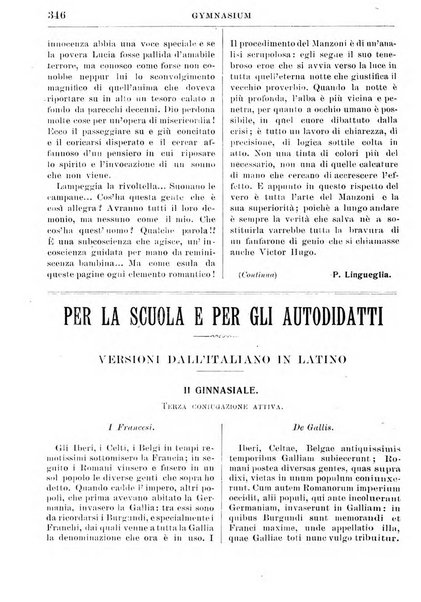 Gymnasium periodico letterario-didattico per le scuole secondarie