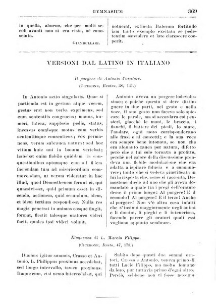 Gymnasium periodico letterario-didattico per le scuole secondarie