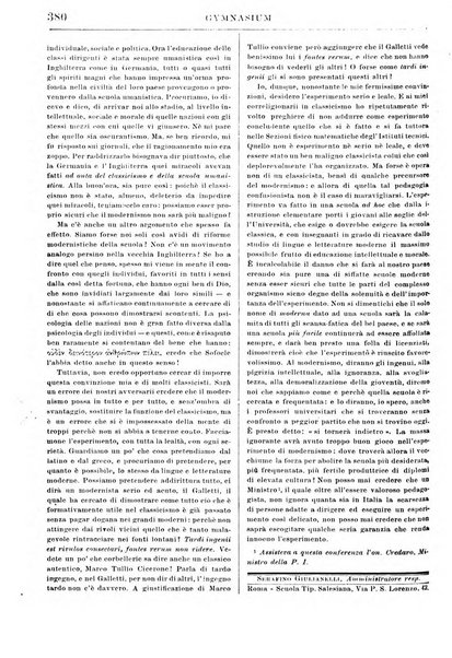 Gymnasium periodico letterario-didattico per le scuole secondarie