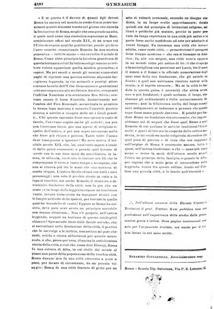 Gymnasium periodico letterario-didattico per le scuole secondarie