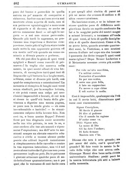 Gymnasium periodico letterario-didattico per le scuole secondarie