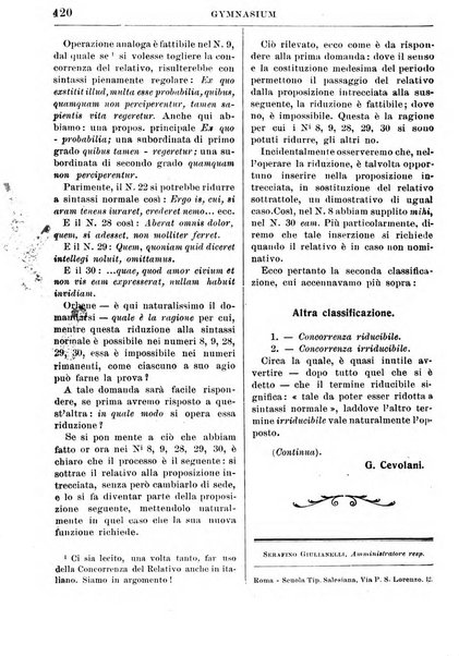 Gymnasium periodico letterario-didattico per le scuole secondarie