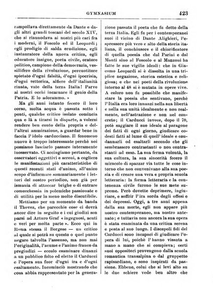 Gymnasium periodico letterario-didattico per le scuole secondarie