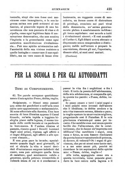 Gymnasium periodico letterario-didattico per le scuole secondarie