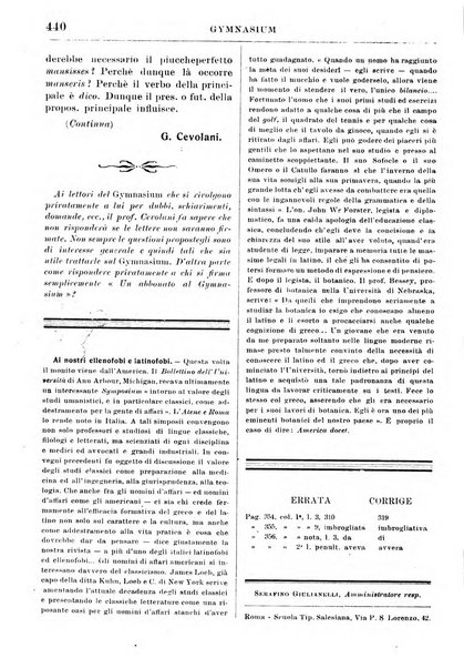 Gymnasium periodico letterario-didattico per le scuole secondarie