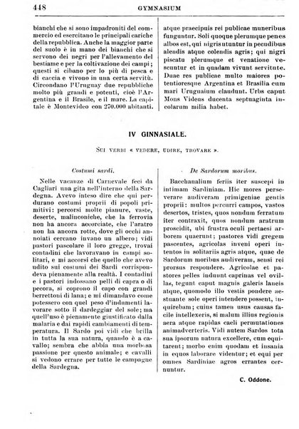 Gymnasium periodico letterario-didattico per le scuole secondarie