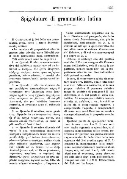 Gymnasium periodico letterario-didattico per le scuole secondarie