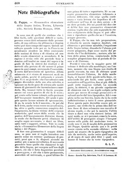 Gymnasium periodico letterario-didattico per le scuole secondarie