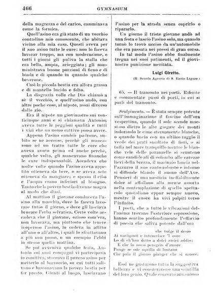 Gymnasium periodico letterario-didattico per le scuole secondarie