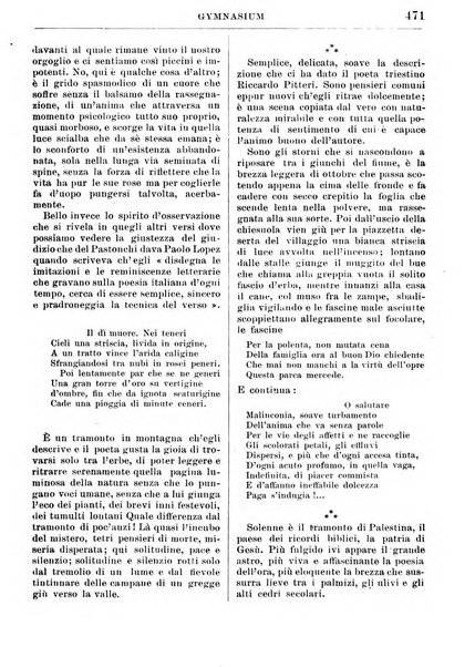 Gymnasium periodico letterario-didattico per le scuole secondarie