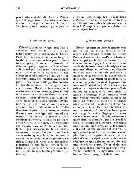 Gymnasium periodico letterario-didattico per le scuole secondarie