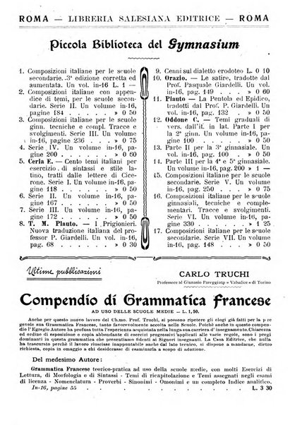 Gymnasium periodico letterario-didattico per le scuole secondarie