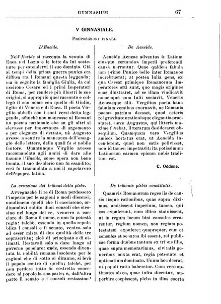 Gymnasium periodico letterario-didattico per le scuole secondarie