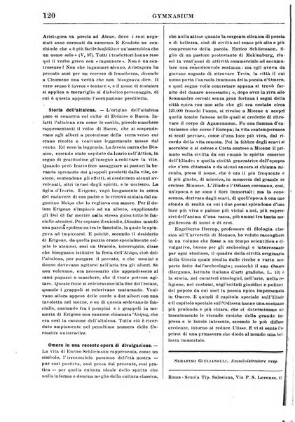 Gymnasium periodico letterario-didattico per le scuole secondarie