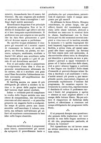 Gymnasium periodico letterario-didattico per le scuole secondarie