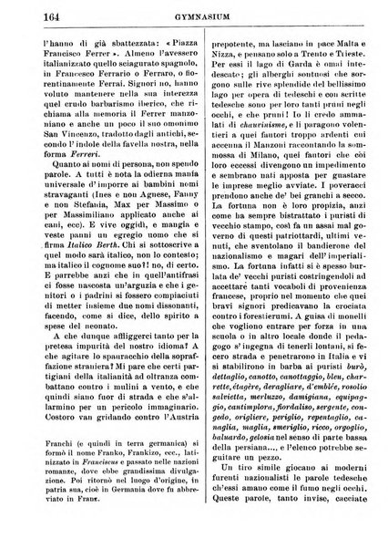 Gymnasium periodico letterario-didattico per le scuole secondarie