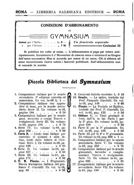 Gymnasium periodico letterario-didattico per le scuole secondarie