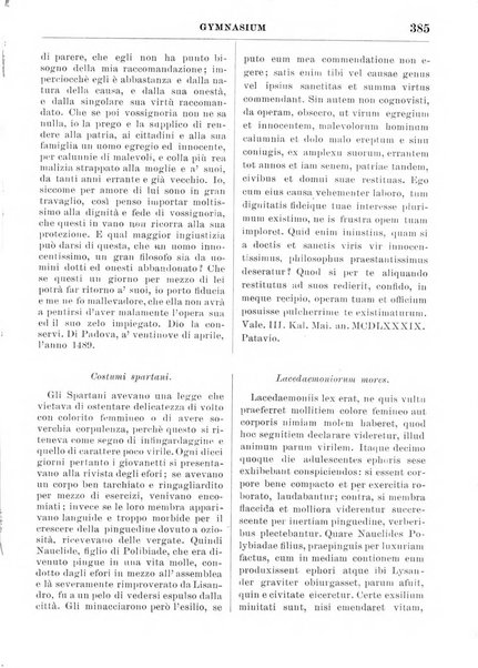 Gymnasium periodico letterario-didattico per le scuole secondarie