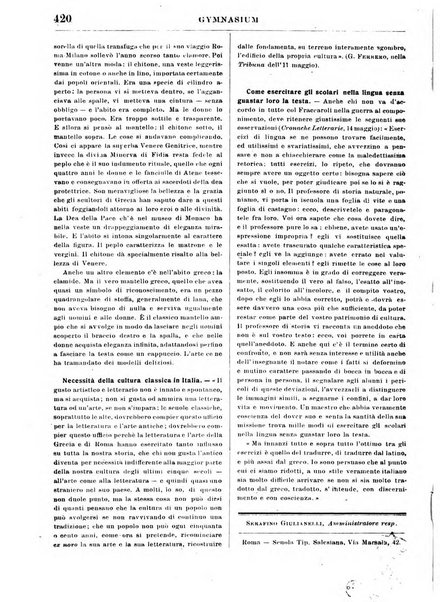 Gymnasium periodico letterario-didattico per le scuole secondarie