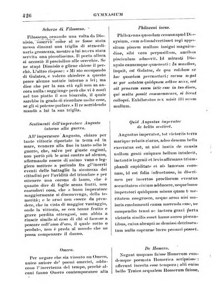 Gymnasium periodico letterario-didattico per le scuole secondarie