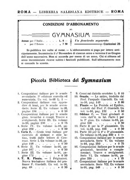 Gymnasium periodico letterario-didattico per le scuole secondarie