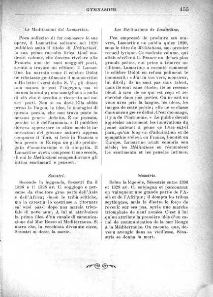 Gymnasium periodico letterario-didattico per le scuole secondarie