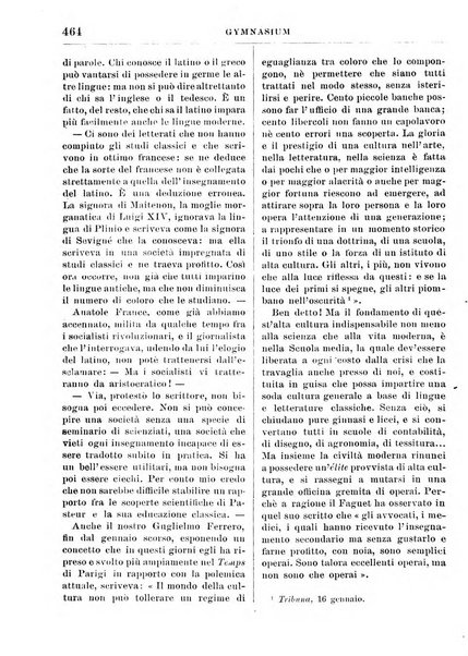 Gymnasium periodico letterario-didattico per le scuole secondarie