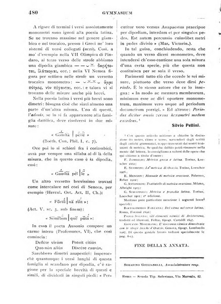 Gymnasium periodico letterario-didattico per le scuole secondarie