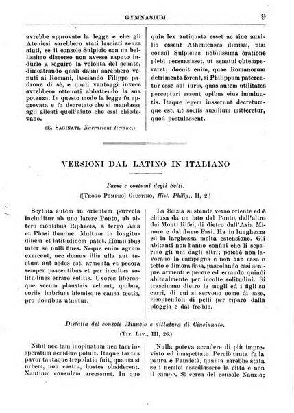 Gymnasium periodico letterario-didattico per le scuole secondarie