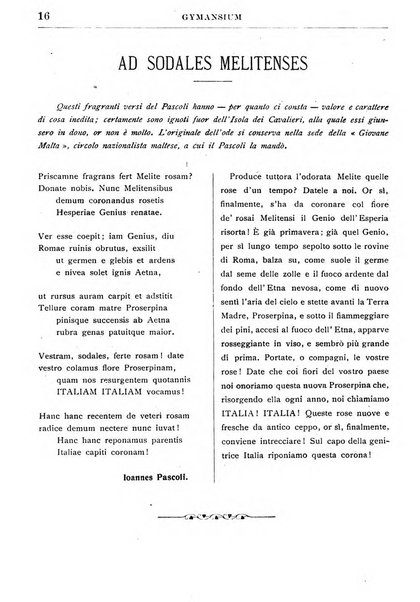 Gymnasium periodico letterario-didattico per le scuole secondarie