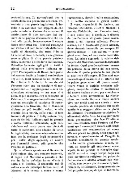 Gymnasium periodico letterario-didattico per le scuole secondarie