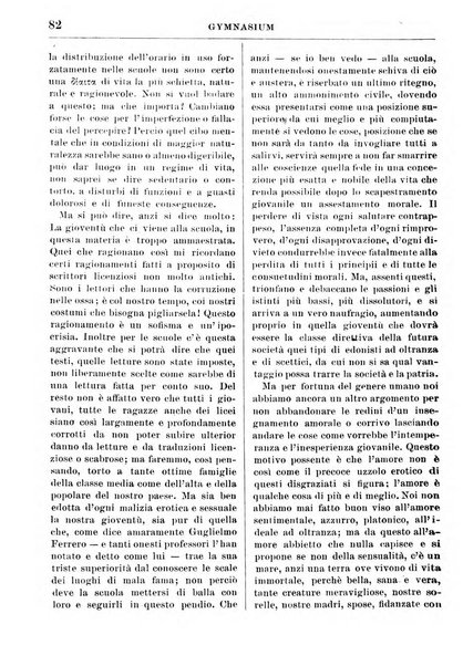 Gymnasium periodico letterario-didattico per le scuole secondarie