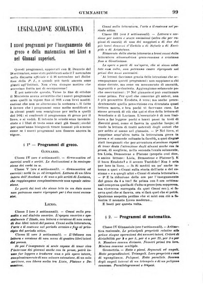 Gymnasium periodico letterario-didattico per le scuole secondarie