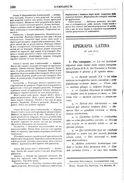 Gymnasium periodico letterario-didattico per le scuole secondarie