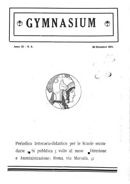 Gymnasium periodico letterario-didattico per le scuole secondarie