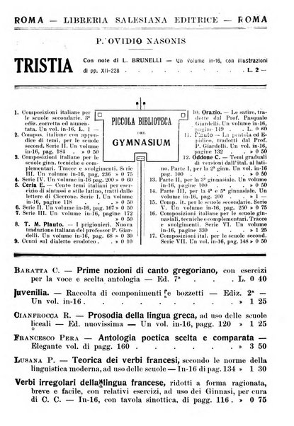 Gymnasium periodico letterario-didattico per le scuole secondarie