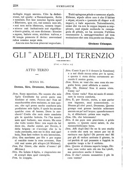 Gymnasium periodico letterario-didattico per le scuole secondarie