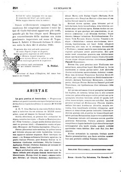 Gymnasium periodico letterario-didattico per le scuole secondarie