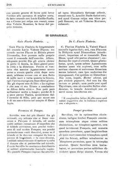 Gymnasium periodico letterario-didattico per le scuole secondarie