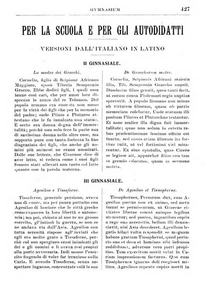 Gymnasium periodico letterario-didattico per le scuole secondarie