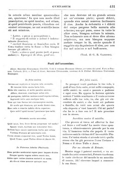 Gymnasium periodico letterario-didattico per le scuole secondarie