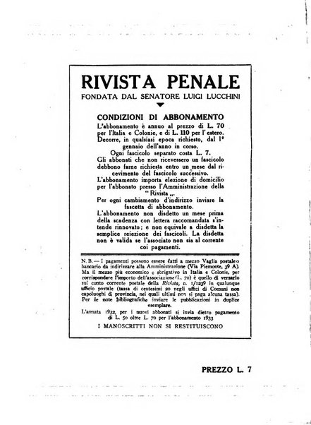 Rivista penale rassegna di dottrina, legislazione, giurisprudenza