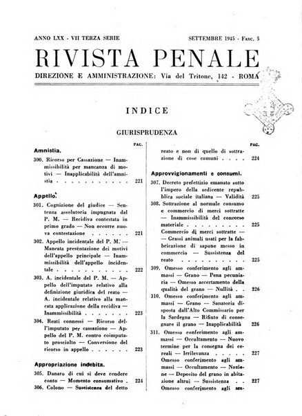 Rivista penale rassegna di dottrina, legislazione, giurisprudenza