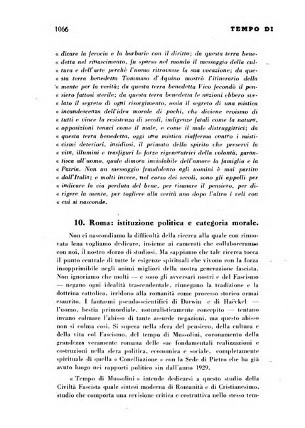 Tempo di Mussolini sintesi mensile di storia, studi politici, azione fascista: organo ufficiale del Centro milanese per lo studio del problema e braico