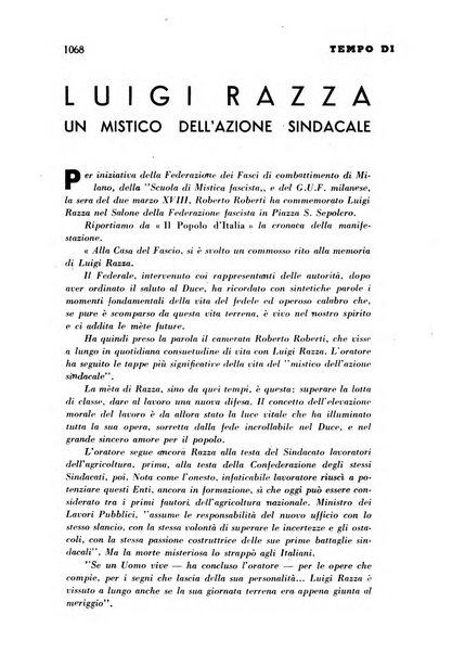 Tempo di Mussolini sintesi mensile di storia, studi politici, azione fascista: organo ufficiale del Centro milanese per lo studio del problema e braico