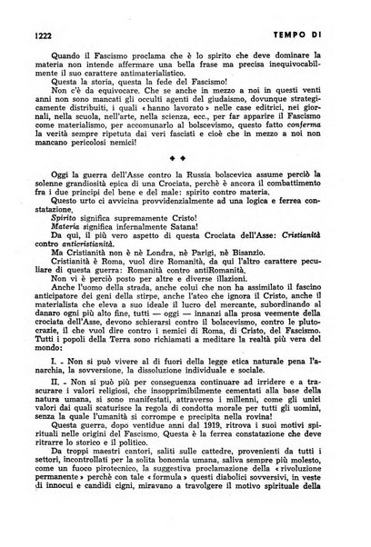 Tempo di Mussolini sintesi mensile di storia, studi politici, azione fascista: organo ufficiale del Centro milanese per lo studio del problema e braico